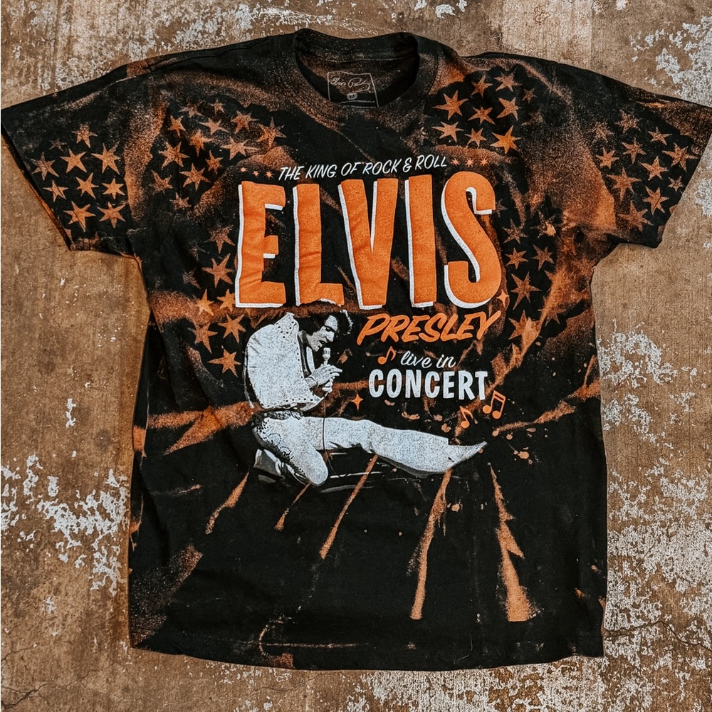 Elvis Presley Black and Orange Concert Tee